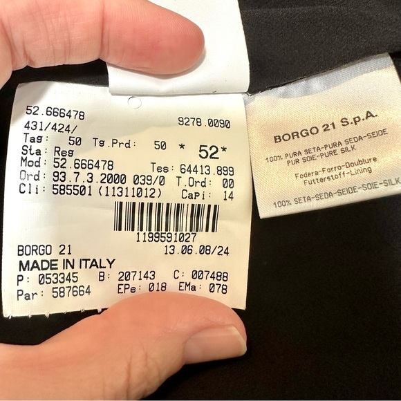 Giorgio Armani black silk A-line midi dress, size 16 - Picture 6 of 6